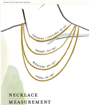 Micro Crystal Layering Necklace - Midnight + Gold - 15"