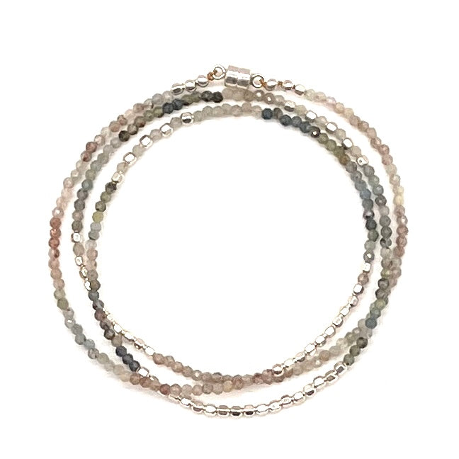 Triple Wrap Bracelet - Summer Silver