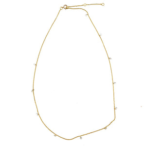 14K Gold Necklace with Diamonds