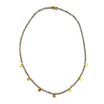 Silver Shimmer + Gold Disks Necklace - 16"