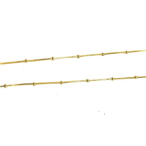 14K Gold Satellite Chain Necklace - 18 inches