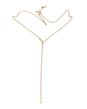 14k Gold + Diamond Lariat Necklace