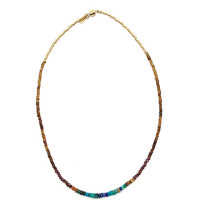 Opal + Tourmaline Necklace - 15.5"