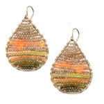 Gold Teardrops Earrings in Marigold, Medium