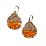Gold Teardrop Earrings in Marigold, Small