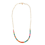 Rainbow Opals + Gold Filled Chain Necklace - 18.75”