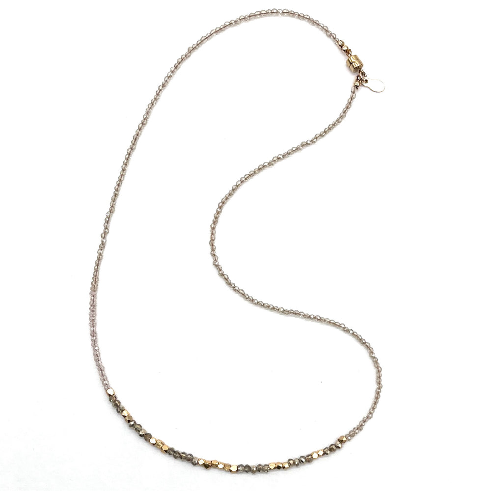 Gold Vermeil + Micro-Crystals Necklace - 18"