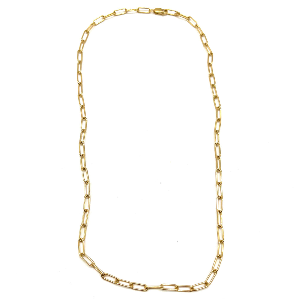 14K Gold Filled Paperclip Chain - 18 inches