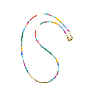 Multi-Color Layering Necklace - 16.5"