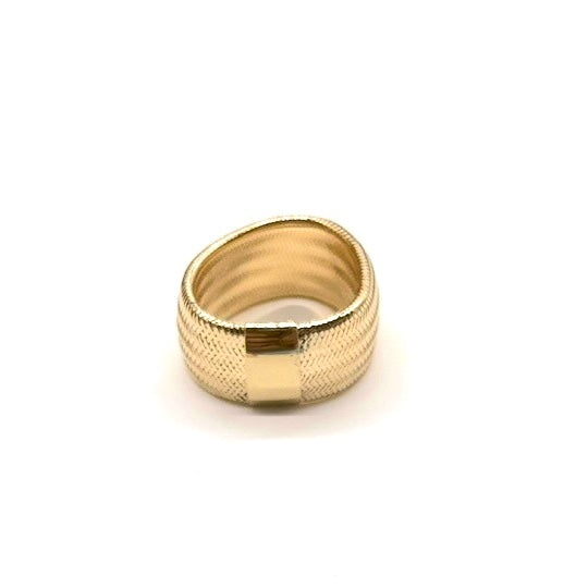 14K Yellow Gold Stretch Ring - 12 mm