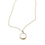 Gold Freshwater Pearl Pendant Necklace