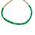 Faceted Green Opal Necklace
