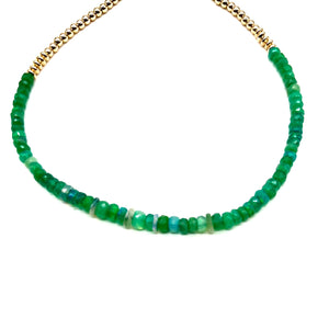 
            
                Load image into Gallery viewer, Faceted Green Opal Necklace
            
        
