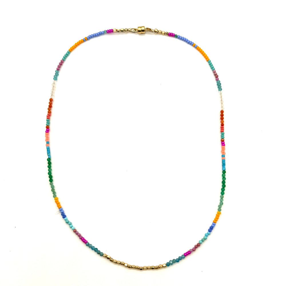 Multi-Color Layering Necklace - 16.5"