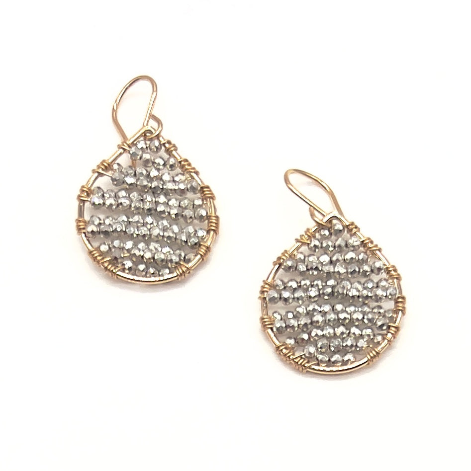 Gold Teardrop Earrings, Small