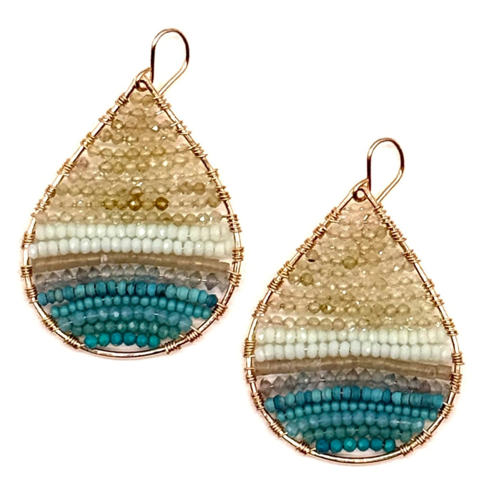 Gold Teardrop Earrings in Isola Bella, Medium
