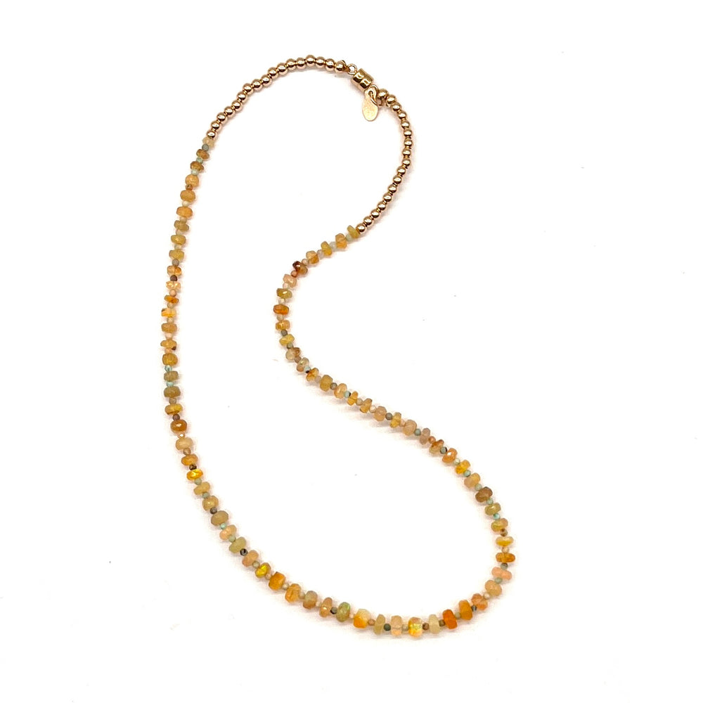 Opal Beaded Necklace - 15.5"