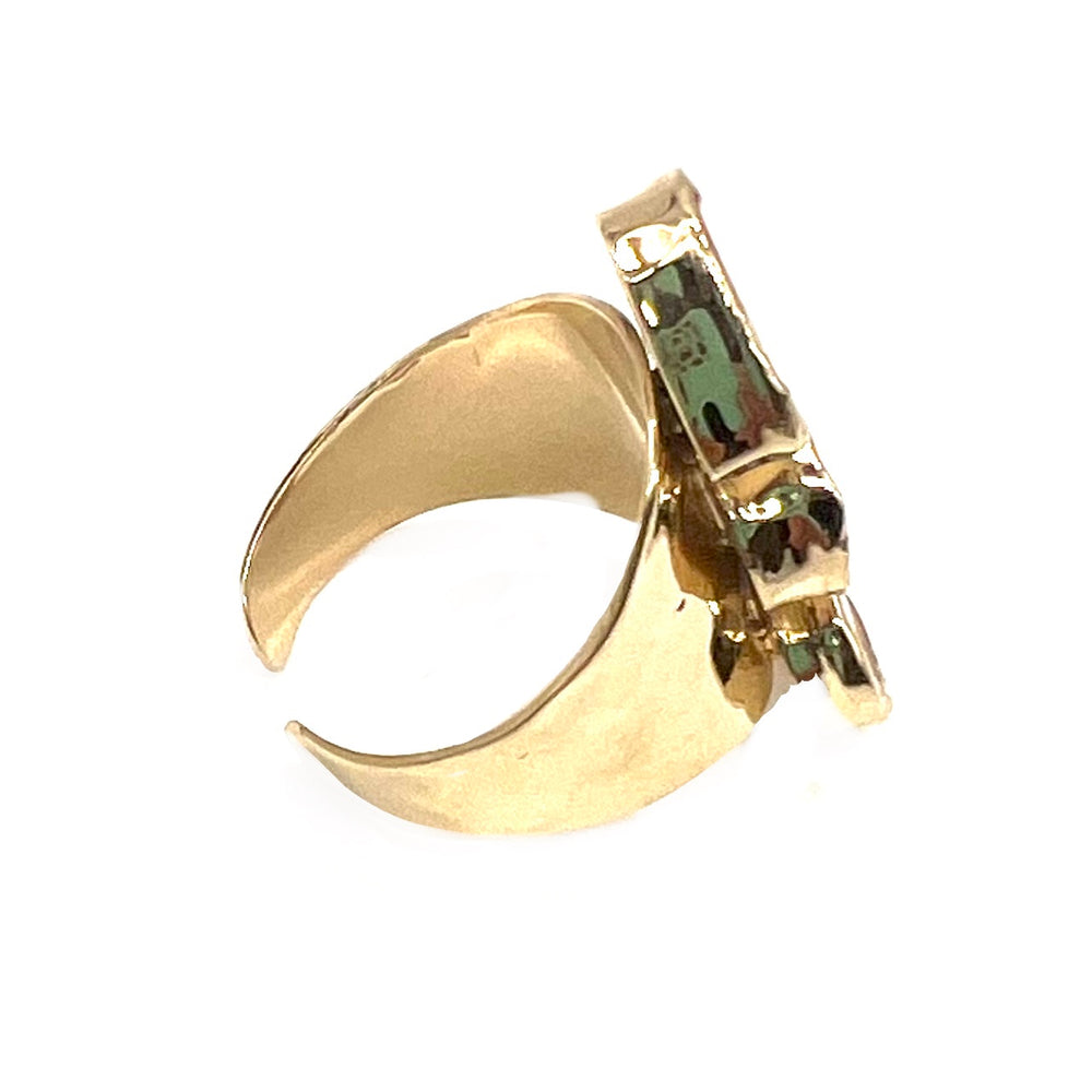 
            
                Load image into Gallery viewer, Triple Opal Cuff Ring
            
        