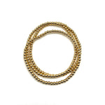 Gold Beaded Stretch Bracelet- 3mm - Set of 3