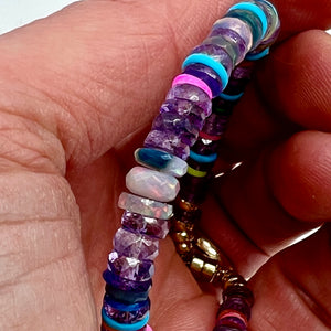Color Wheel Magnet Bracelet - Amethyst + Opals
