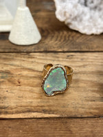 White Opal Cuff Ring