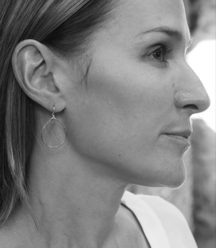 Rose Gold Teardrop Earrings in Citrine, Small