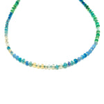 Blue Rainbow Opal Necklace - 16”