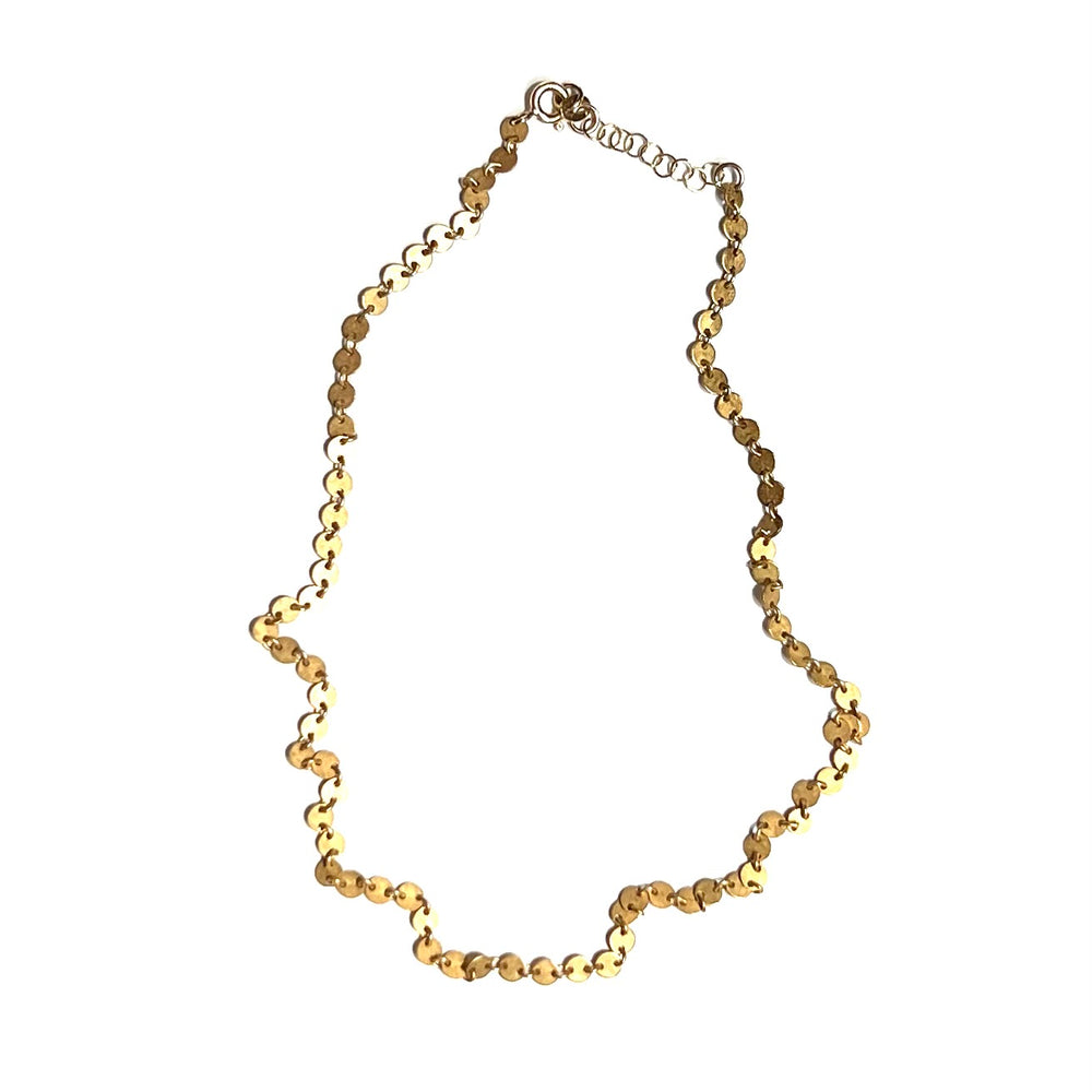 Gold Coin Chain Necklace - 16"