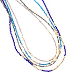Micro Crystal Layering Necklace - Hazel Green
