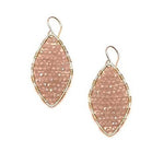 Gold Marquise Earrings Blush, Medium