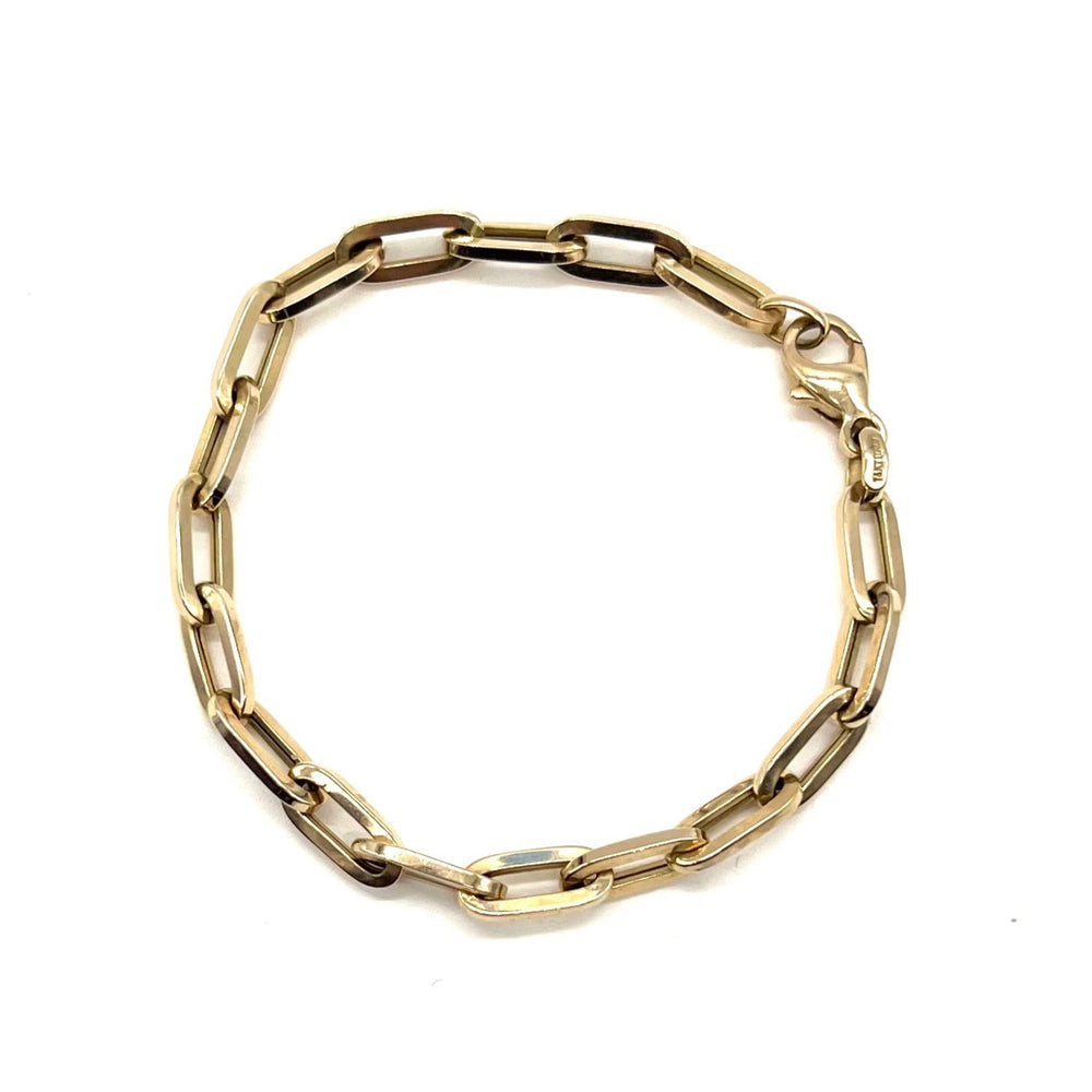 14K Gold Fat Loop Link Bracelet