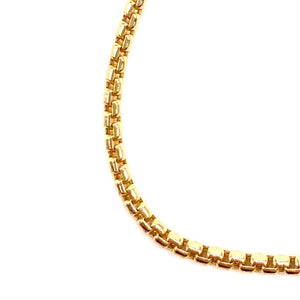 
            
                Load image into Gallery viewer, 14K Gold Mini Box Link Necklace
            
        