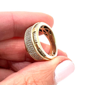 14K Gold + Diamond Art Deco Ring