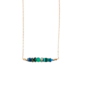 Multi-Stone Opal Suspended Necklace