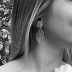 Gold Marquise Earrings Blush, Medium
