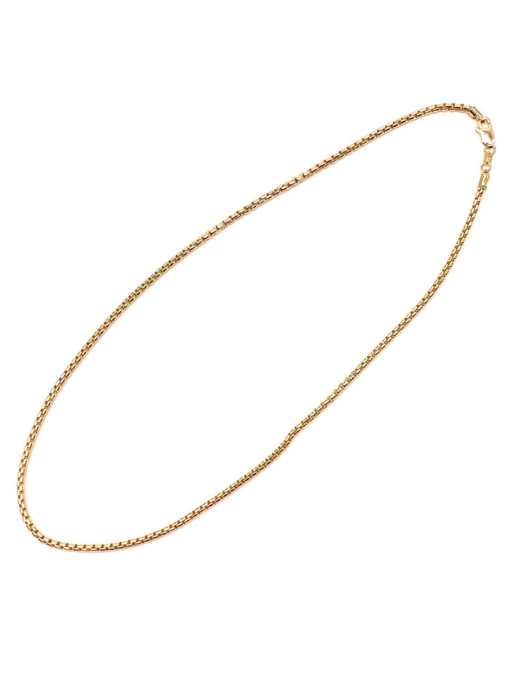 
            
                Load image into Gallery viewer, 14K Gold Mini Box Link Necklace
            
        